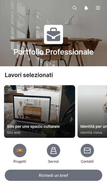 Applicazione Portfolio Professionale