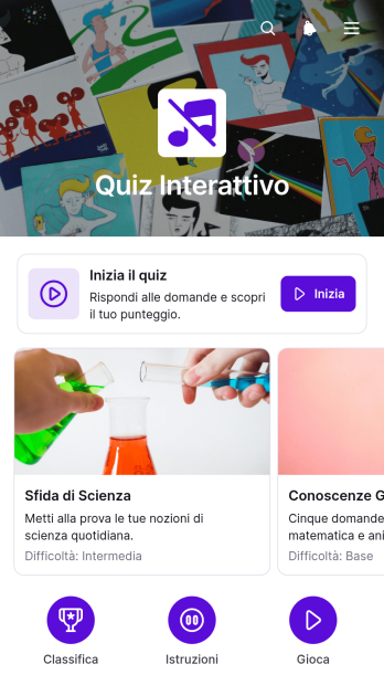 Applicazione Quiz Interattiva