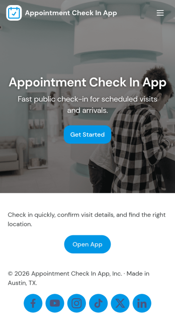 Appointment Check in App Template