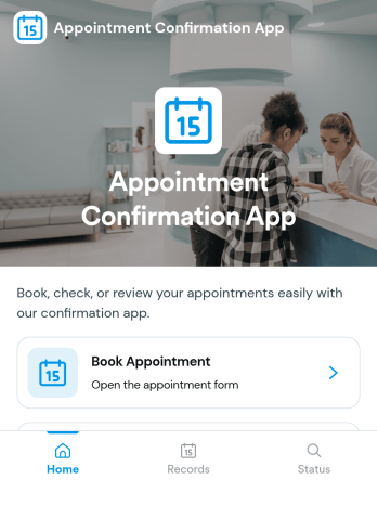 Appointment Confirmation App Template