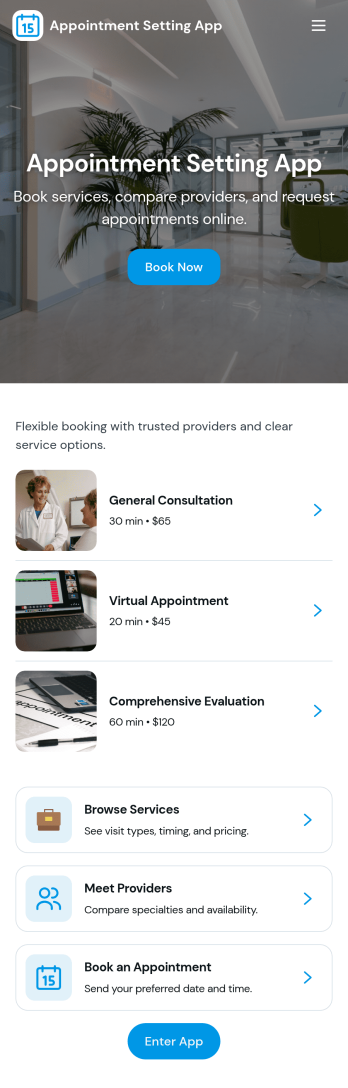 Appointment Setting App Template