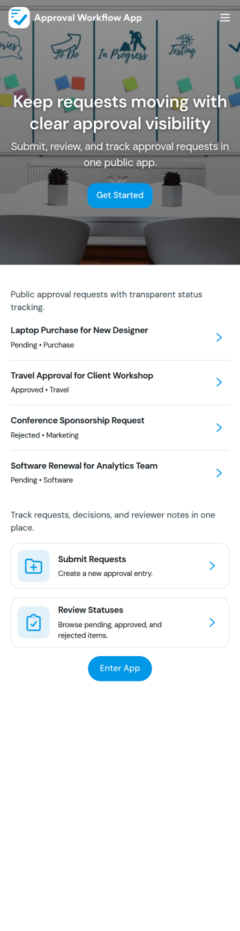 Approval Workflow App Template