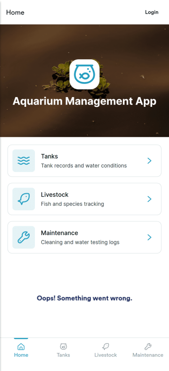 Aquarium Management App Template