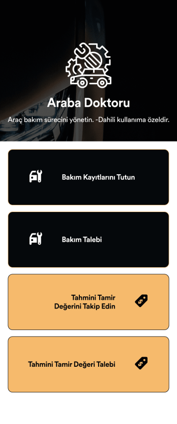 Araba Bakım Uygulama Șablonu
