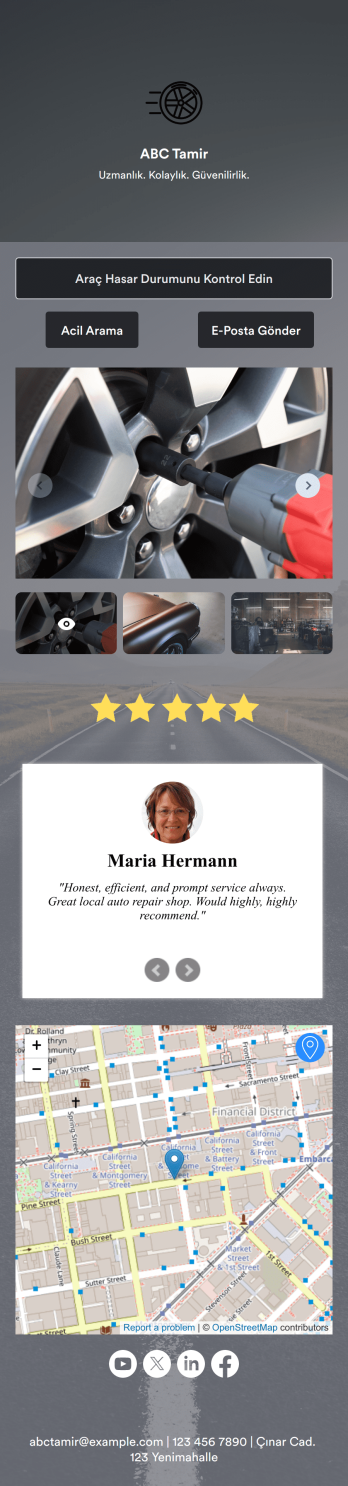 Araba Tamir Tahmin Uygulama Șablonu