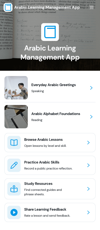 Arabic Learning Management App Template