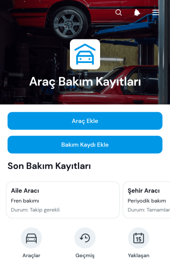 Araç Bakım Kayıtları Uygulama Șablonu