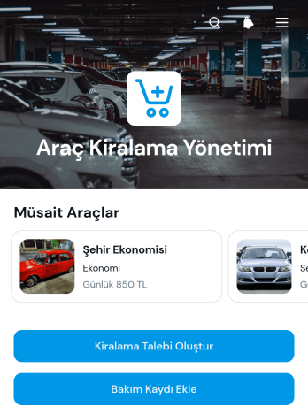 Araç Kiralama Yönetim Uygulama Șablonu