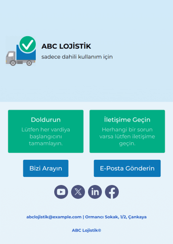 Araç Muayene Kontrol Listesi Uygulama Șablonu