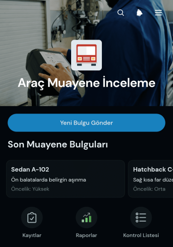 Araç Muayenesi İnceleme Uygulama Șablonu