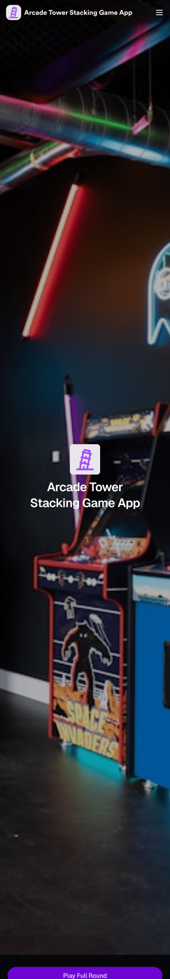 Arcade Tower Stacking Game App Template