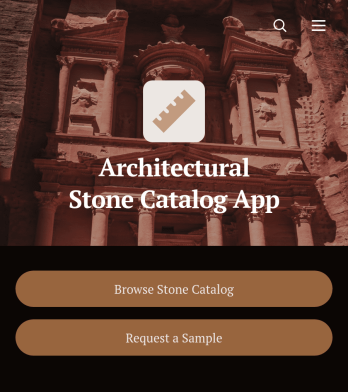 Architectural Stone Catalog App Template