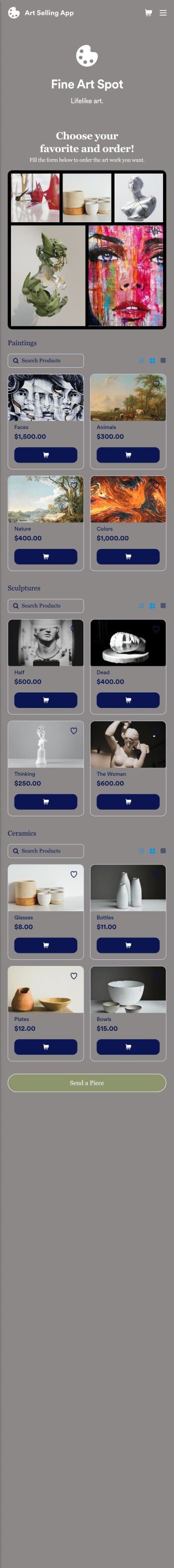 Art Selling App Template