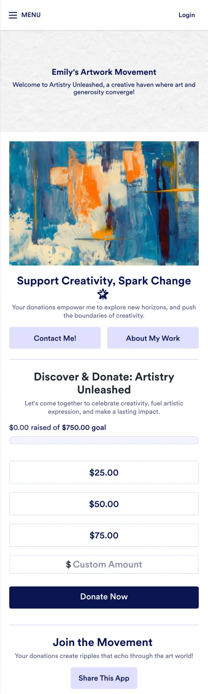 Artist Tip App Template | Jotform