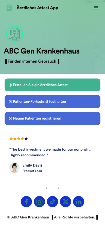 Ärztliches Attest App