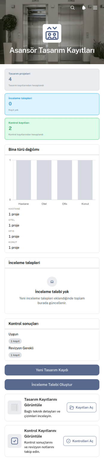 Asansör Tasarım Kayıtları Uygulama Șablonu