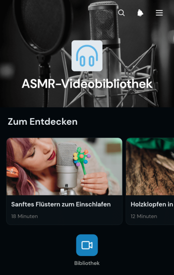ASMR-Videobibliothek-App