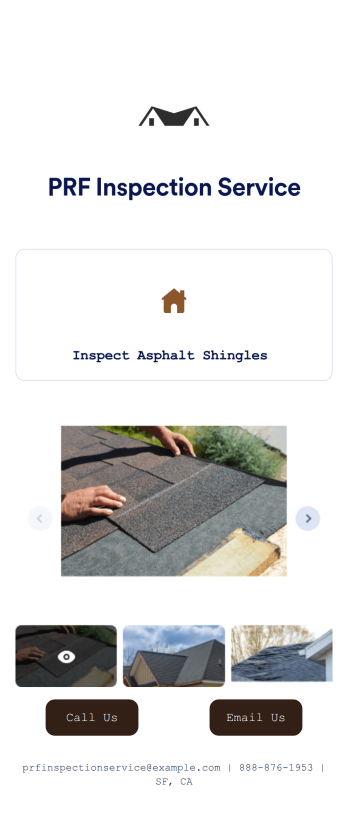 Asphalt Shingles Inspection App Template