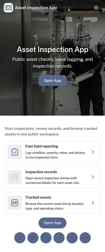 Asset Inspection App Template