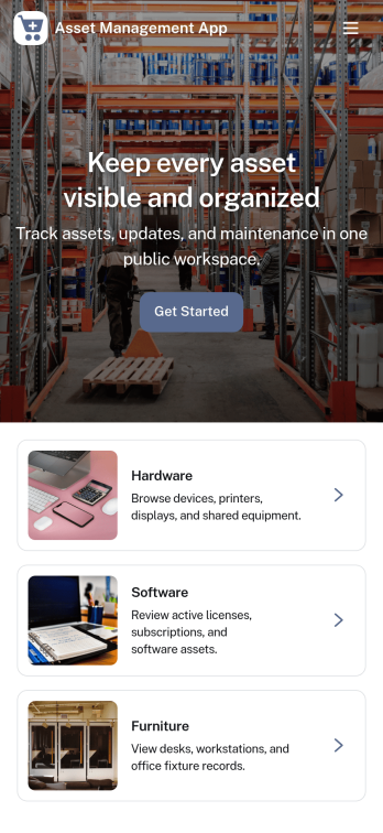 Asset Management App Template