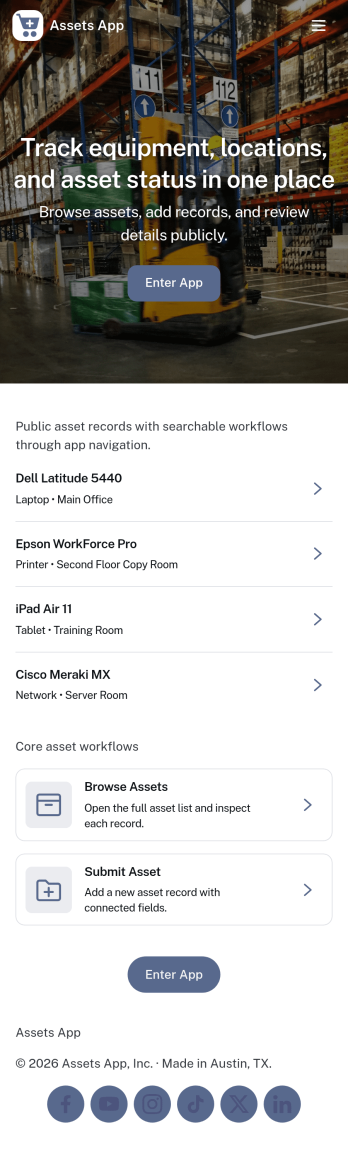 Assets App Template