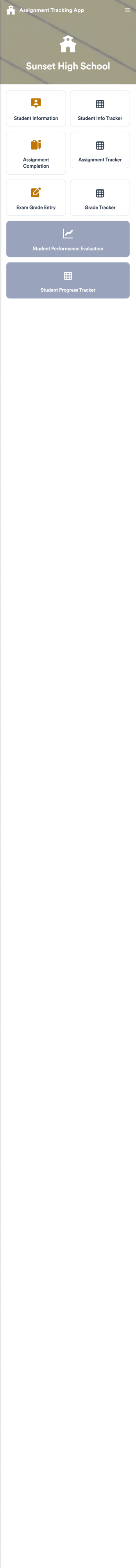 Assignment Tracking App Template