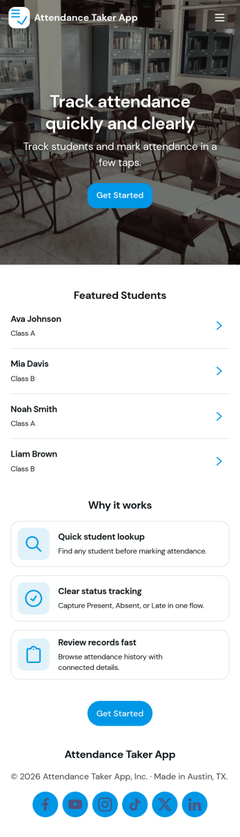 Attendance Taker App Template
