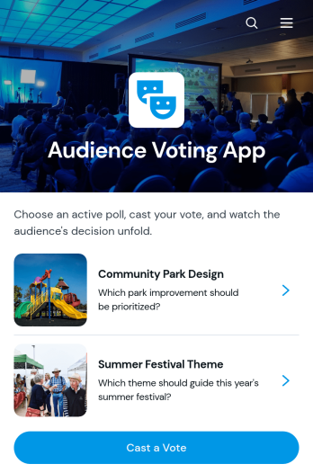 Audience Voting App Template