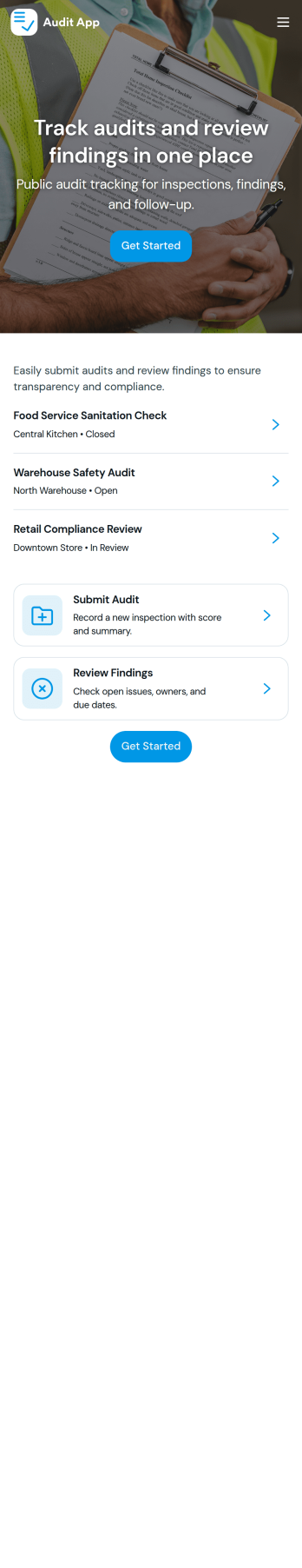 Audit App Template