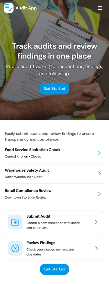 Audit App Template