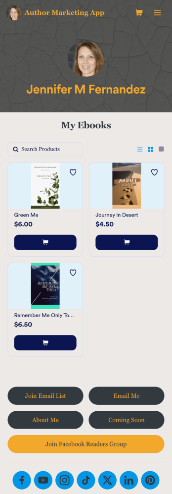Author Marketing App Template