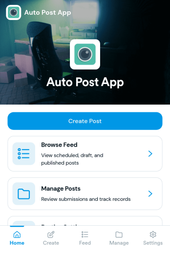 Auto Post App Template