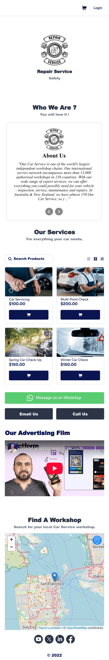 Auto Repair Shop App Template