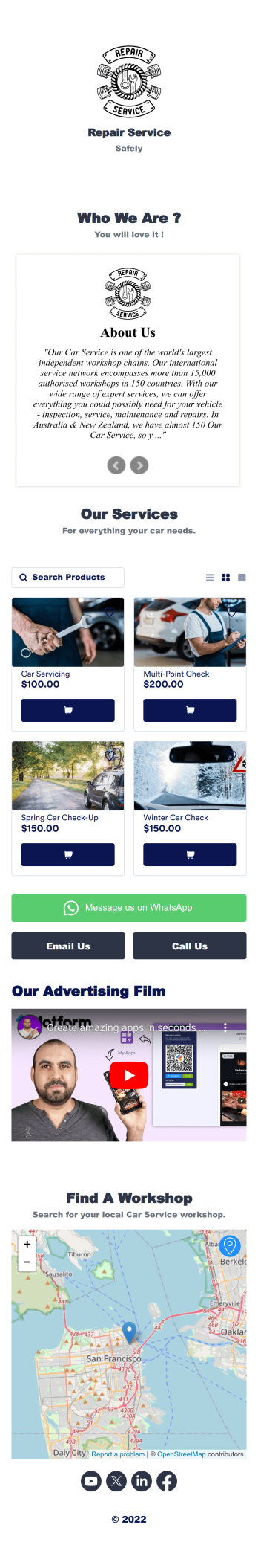 Auto Repair Shop App Template
