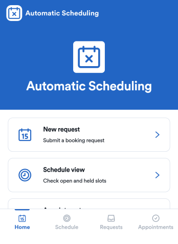 Automatic Scheduling App Template