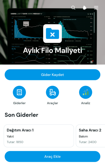 Aylık Filo Maliyet Uygulama Șablonu