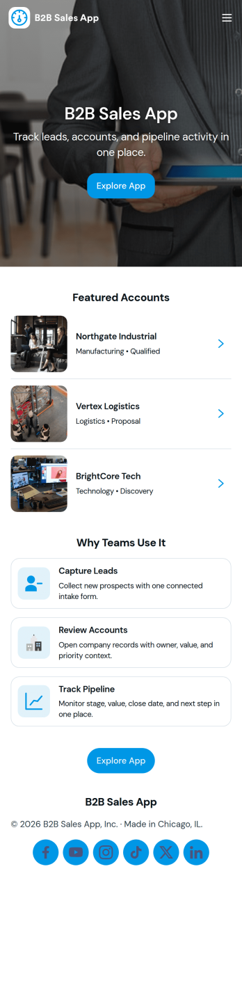 B2B Sales App Template
