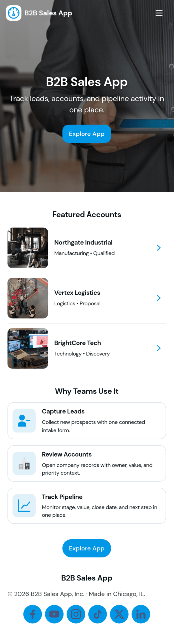 B2B Sales App Template