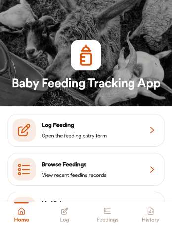 Baby Feeding Tracking App Template