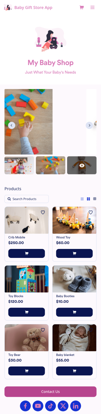 Baby Gift Store App Template
