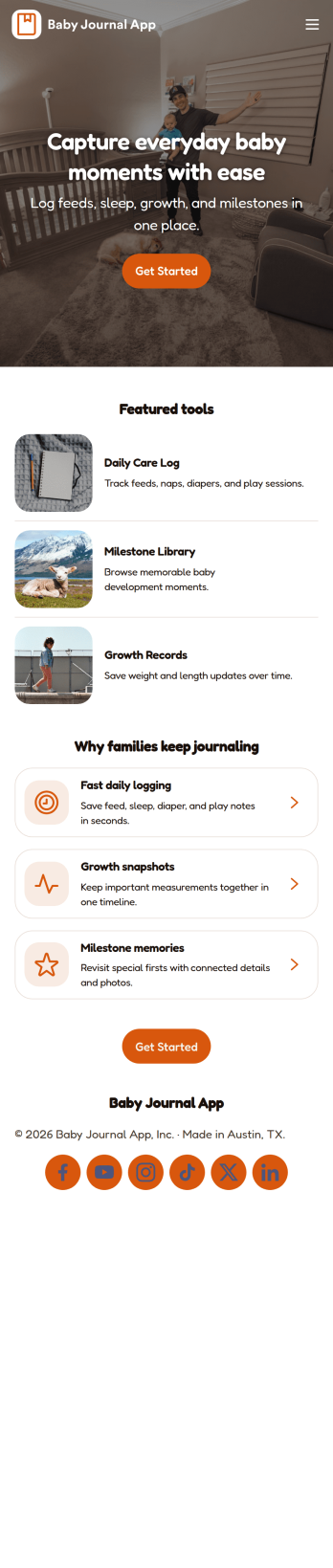 Baby Journal App Template