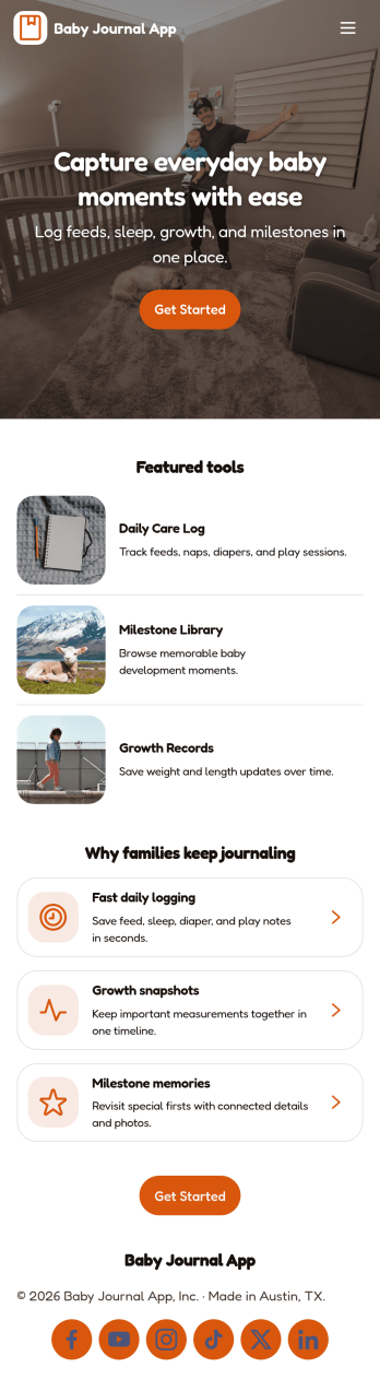 Baby Journal App Template
