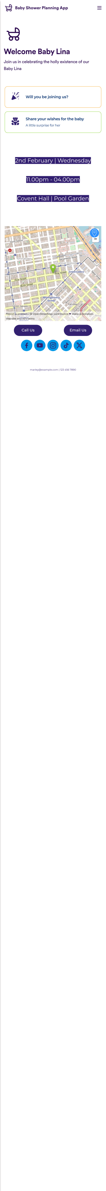 Baby Shower Planning App Template