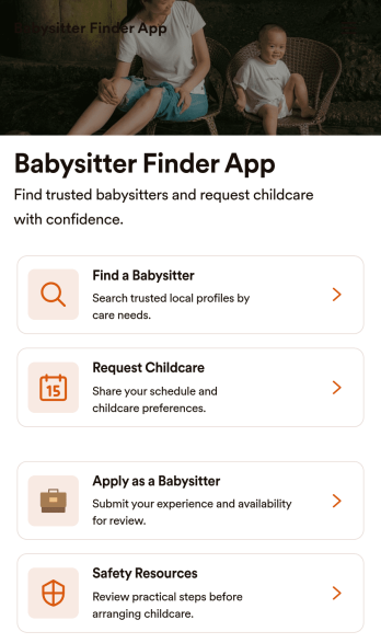 Babysitter Finder App Template