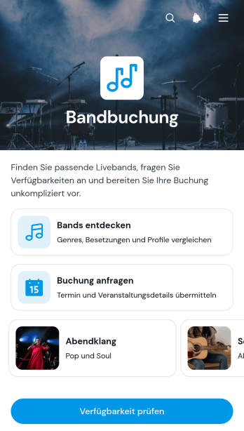 Band-Buchungs-App