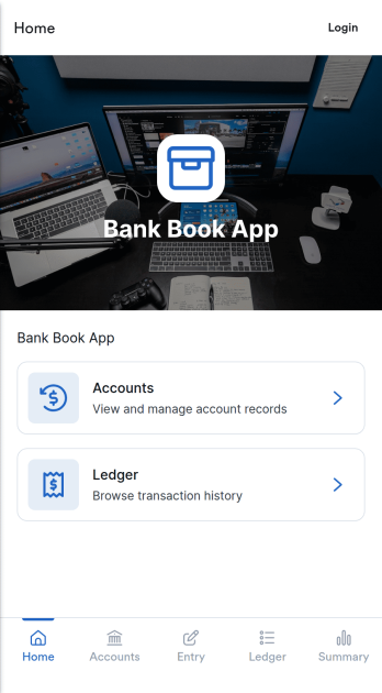 Bank Book App Template