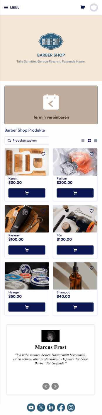 Barber Laden App Template