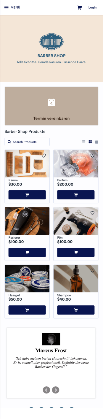 Barber Laden App Template