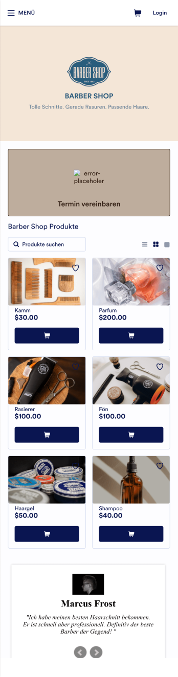 Barber Laden App Template