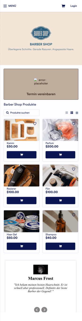 Barber Shop App Template